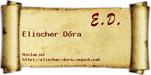 Elischer Dóra névjegykártya